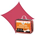 Xpose Safety Sun Shade Sail 16' x 16' - Red Square SHSRED-1616-X